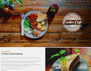 Oodies Cafe website - Bundaberg