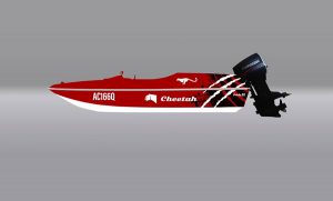 Pride Cheetah ski boat - paint and decal concept