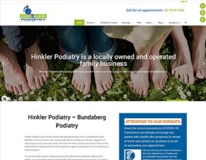 Hinkler Podiatry - website design