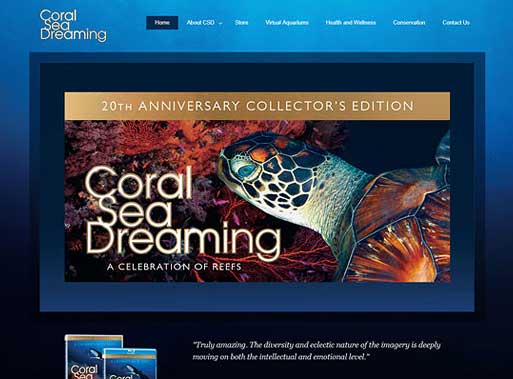 Coral Sea Dreaming - website design